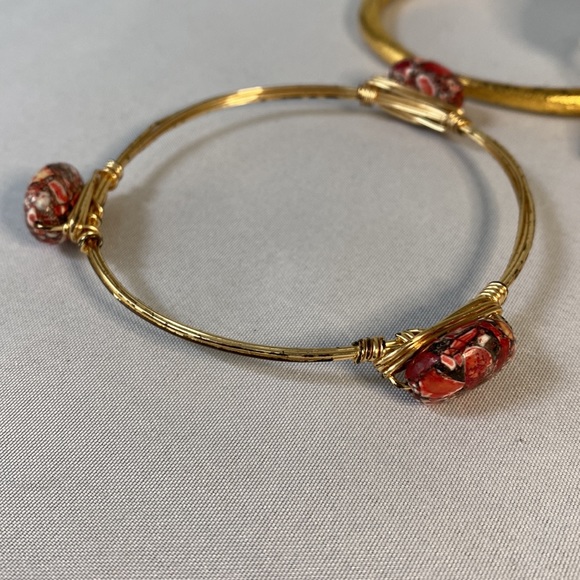 Four bangle bracelets wire wrapped - Picture 5 of 9